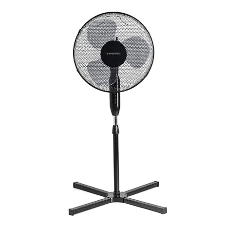 TROTEC – Standventilator TVE 17 S, automatische Oszillation um 80 °, Abschaltfunktion, schwarz