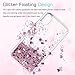 LeYi for Pradory Moving Quicksand Cute Clear TPU Bumper Protective Phone Cover Case for iPhone Xs/Xs,iPhone X (5.8 Inch) Rose Gold