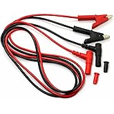 Multimeter Alligator Clips Leads，15A 1000V 3.5ft Banana Plug to Alligator Clip Test Lead, 4mm Test Lead Probe Suitable for Mo