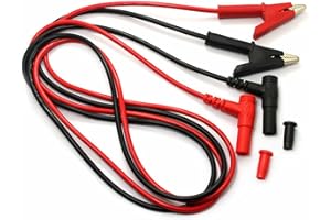 Multimeter Alligator Clips Leads，15A 1000V 3.5ft Banana Plug to Alligator Clip Test Lead, 4mm Test Lead Probe Suitable for Mo