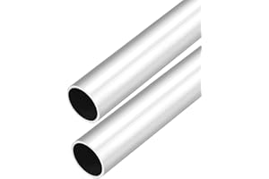 DMiotech 2Pack (28mm OD x 24mm ID) 6063 Aluminum Round Tube 300mm Length Industry Metal Tubing for Machinery Frame Constructi
