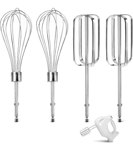 Set Accessoires Batteur à Main - Crochets à Pâte + Séparateur D'œuf En Inox, Faciles à Nettoyer