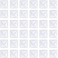 HAUTOCO 44pcs 25mm Square Glass Dome Cabochons 1 Inch Non-calibrated Flat Back Clear Glass Cabochon Tiles for Photo Pendant Craft Jewelry Making