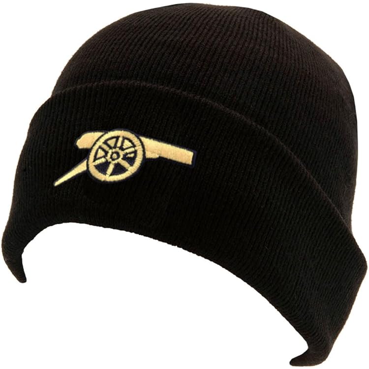 Amazon.com: Arsenal FC Crest Knitted Turn Up Hat Navy Blue