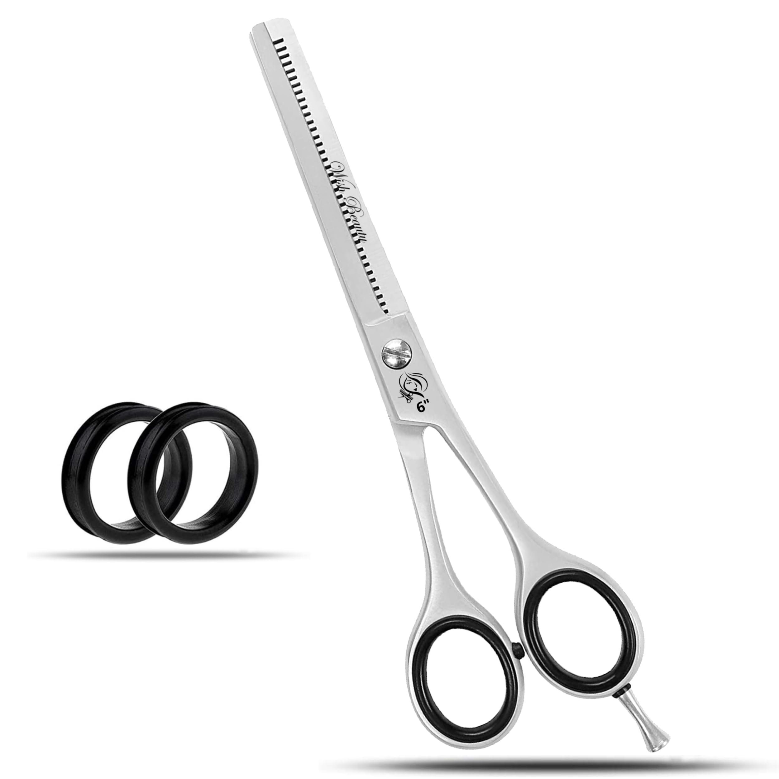 wishbeauty Thinning Hairdressing Barber Hair Teeth Scissor for Professional Hairdressers Barbers Stainless Steel Hair Cutting Shears - for Salon Barbers, Men, Women, Children and Adults (Thinning)