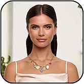 CRUSH CR Cross Boho Charm Necklace for Women Adjustable Gold Paperclip Chain with Evil Eye Shell Pendant Trendy Heart Star Bow Shell Charm Necklaces Summer Beach Vacation Jewelry