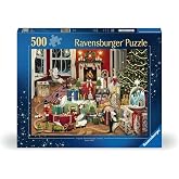 Ravensburger Enchanted Christmas 500 Piece Jigsaw Holiday Puzzle for Adults - 12000227 - Handcrafted Tooling, Made in Germany, Every Piece Fits Together Perfectly