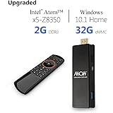 AWOW Windows 10 Mini PC Stick with Remote Control Computer Stick Smart Compute Stick TV Built in Intel Atom X5 Z8350 Quad Core Wifi Bluetooth and Air Touch Mouse 2GB RAM 32GB ROM