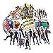 Party Stickers USA 46pcs Gaming Stickers For Battle Royale Gamer Themed Party