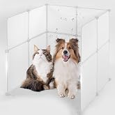 MEEXPAWS Cat Litter Box Enclosure, Splash Guard, Pee Shield High Walls | XXL Plastic Sheets Easy to Clean, Litter Containment, Litter Box Privacy Screen and Wall Protector, Light Weight
