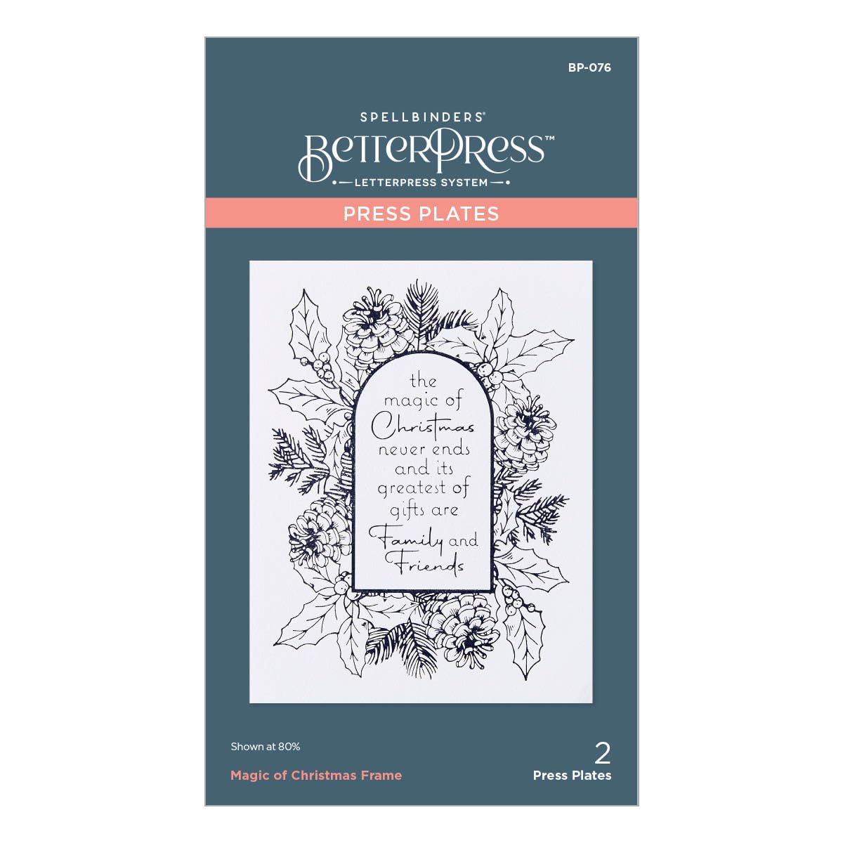 Spellbinders Magic of Christmas Frame Press Plates from The More BetterPress Christmas Collection