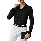 winkbay Women's Button Down Dress Shirts Collared Long Sleeve Blouse Business Casual Tops
