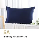 ZIMASILK 100% Mulberry Silk Pillowcase 19 Momme 6A Navy 50x70 cm view 2