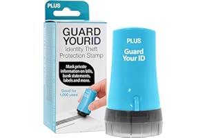 Plus The Original Guard Your ID Advanced Security Roller 2.0 for Identity Theft Prevention Stamping Turquoise