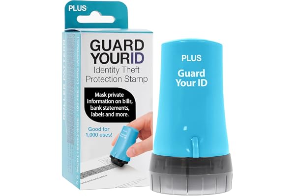Plus The Original Guard Your ID Advanced Security Roller 2.0 for Identity Theft Prevention Stamping Turquoise