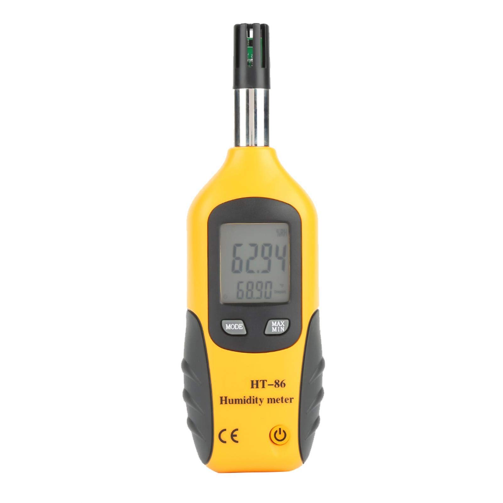 Digital Psychrometer, Handheld Thermometer Hygrometer Temperature Humidity Meter with Dew Point/Wet Bulb Temperature for Indoor Outdoor, Home, Industry