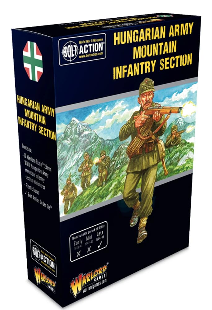 Warlord Games Hungarian Army Mountain Infantry Section - 28mm Scale Miniatures for Bolt Action Highly Detailed World War 2 Miniatures