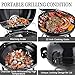 Portable Charcoal Grill 22 Inch BBQ Charcoal Barbeque Grill Outdoor Grills Smoker Heat Control Round Standing Kettle Grill Tailgating Grilling Patio Backyard Camping Steel Cooking Grate Go-anywhere