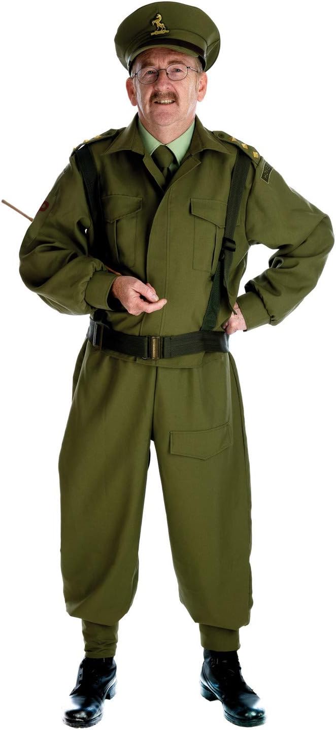 Fun Shack WW2 Soldier Costume, British Homeguard 1940s Fancy Dress, Men's Army Costume, Dads Army Outfit, Medium