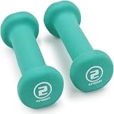 Crown Sporting Goods Set of 2 Body Sculpting Hand Weights - Soft Neoprene Coated Dumbbell Set - Supplies for Exercise, Workout, Weight Loss, Body Building - for Men, Women, Seniors, Teens, and Youth