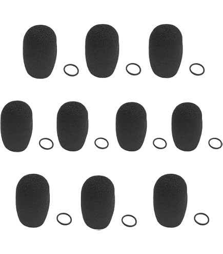 4 Couvre-Micros En Mousse Pour Casque Bose A10/A20/A30 - Anti-Vent Et Anti-Salive
