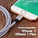 Eashion Lightning Charger, 3Pack 6FT Nylon Braided USB Cord Charging Cable Compatible with iPhone 7/7 Plus,6/6S/6 Plus/6S Plus,5/5S/5C/SE, iPad, iPod Nano 7,iPod Touch(White)