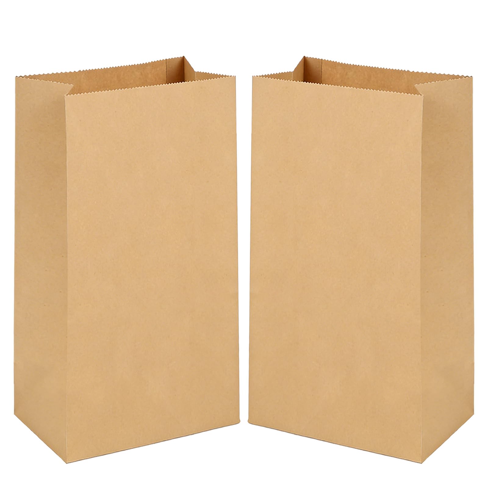 Gaoyong 100 Pieces Brown Paper Bags 13 * 8 * 24cm - 70 g./m2 with 100% Pure Kraft Paper for Grocery, Snack, Lunch, Birthday, Xmas Party Supplier and Wedding