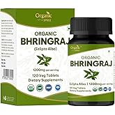 ORGANIC SPREE Bhringraj 120 Tablets | Eclipta Alba (Bhringraj) | USDA Organic Certified | Ayurvedic Hair Care* | Organic and Natural 120tab
