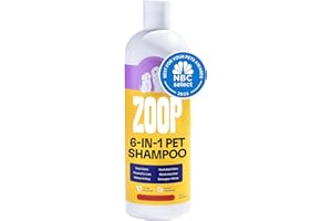 ZOOP Dog Shampoo and Conditioner [16 oz.] 6-in-1 All Natural Pet Wash - Deep Clean, Odor Eliminating, Itch Relief, Moisturizing, Detangling, Reduce Shedding - 1 Pack