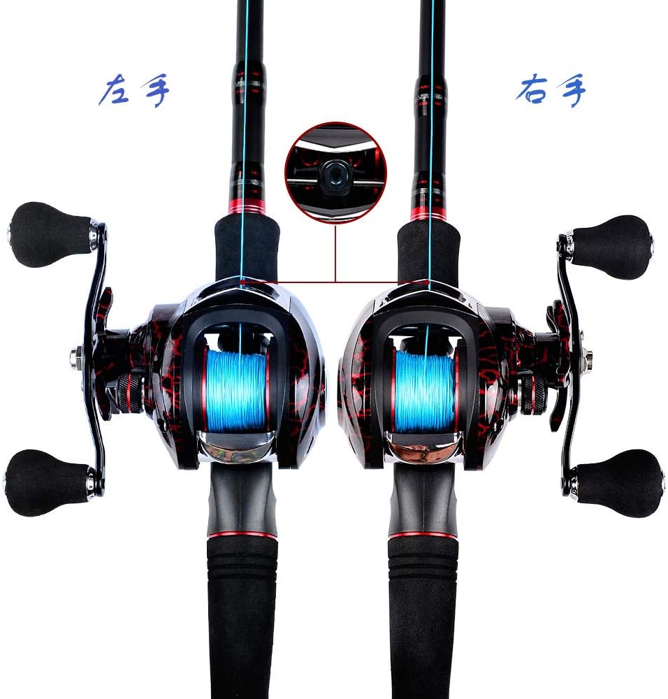 Amazon Co Jp Jiatian ベイトリール 海 リール シーバスロッド ベイトロッド バス釣り 海釣り 水滴ホイール 釣り用品 高精度 超静音 調整可能 7 1 1ギア比 18 1bb軸釣りリール 10磁気ギア ホーム キッチン