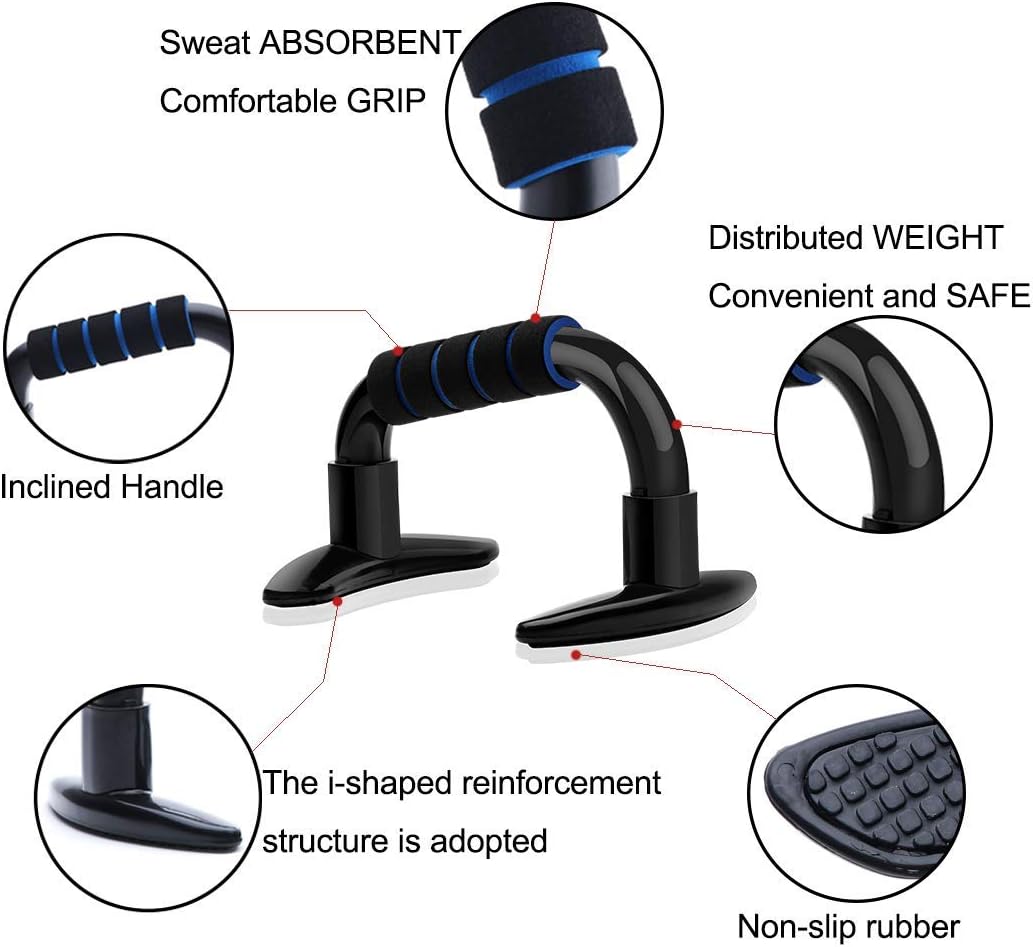 8-in-1 Resistance Bands Set Exercise Bands AB Wheel Roller with Knee Pad Push Up Bars Hand Grip Strengthener Adjustable Skipping Jump Rope Home Gym Workout Exercise Equipment for Men Women : Sports & Outdoors