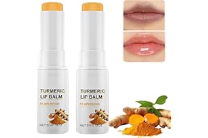 OMEXRY Lip Lightening for Dark Lips, Turmeric Lip Balm, Moisturizing Lip Care for Dry Lips, Lip Exfoliator Scrub for Lip Softening & Hydration (2PC)