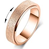 MHWTTY Anxiety Relief Ring Fidget Spinner Ring Stress Relief Toy Stainless Steel Spinner Ring Fidget Rings for Wome Men Unisex