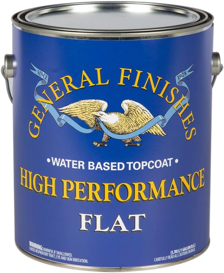 General Finishes High Performance Water Based Topcoat, 1 Gallon, Flat