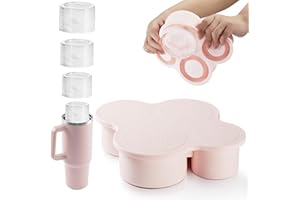 Nax Caki Hollow Cylinder Ice Cube Mold for 20oz 30oz 40oz Stanley Cup Accessories, Silicone Tumbler Ice Mold with Lid for Tumbler Whiskey Cocktails Bourbon