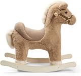 Mamas & Papas Bugsy Grey Plush Rocking Horse Toy Wooden Base 1 Yr+ view 2