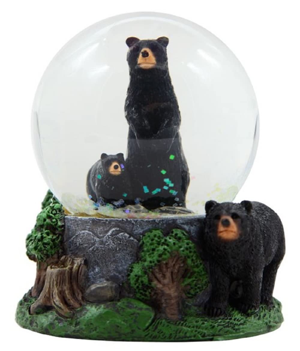 Photo 1 of ICE ARMOR 3.5" H Black Bear Glitter Snow Globe Decoration Figurine