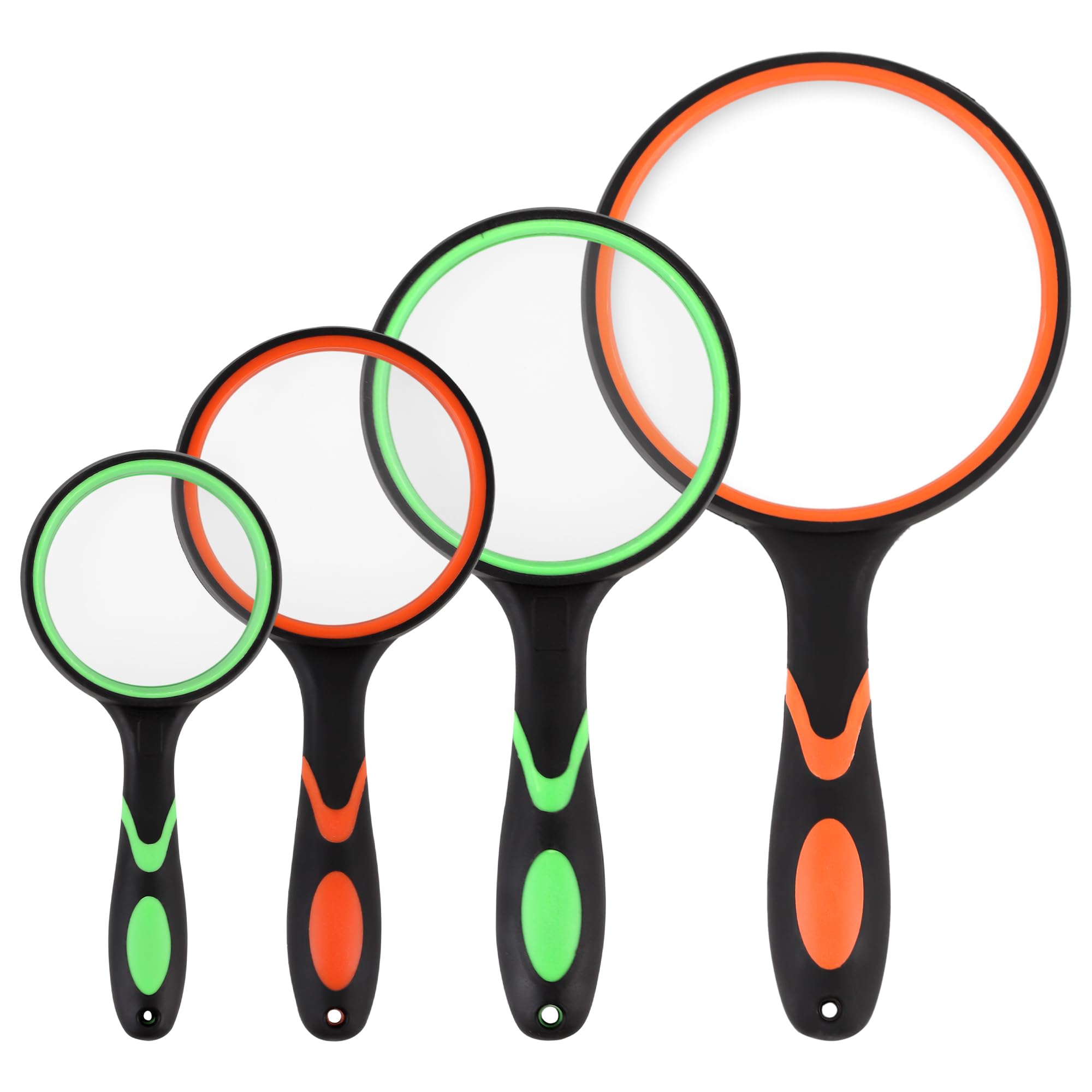 WENLISELL 4 PCS Magnifying Glass for Reading, 10X Handheld Magnifier, Magnifying Glass 10x, Magnifying Lenses for Reading, Crafts, Exploring, Plant