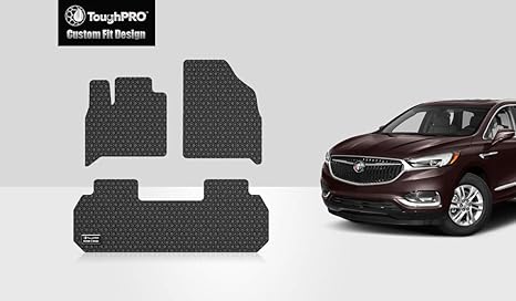 Toughpro Floor Mats Set Front Row 2nd Row Compatible With Buick Enclave All Weather Heavy Duty Made In Usa Black Rubber 2018 2019