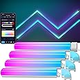 LPMYLMC Glide RGB-IC LED Wall Lights 4Pcs, Smart LED Wall Lights with Music Sync and Dynamic Scenes, Compatible with Alexa and Google Assistant for Home Decor, Gaming