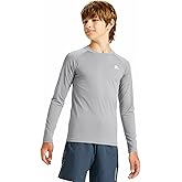 DEVOROPA Youth Boys Compression Shirt Long Sleeve Football Baseball Undershirt Quick Dry Sports Baselayer Crewneck