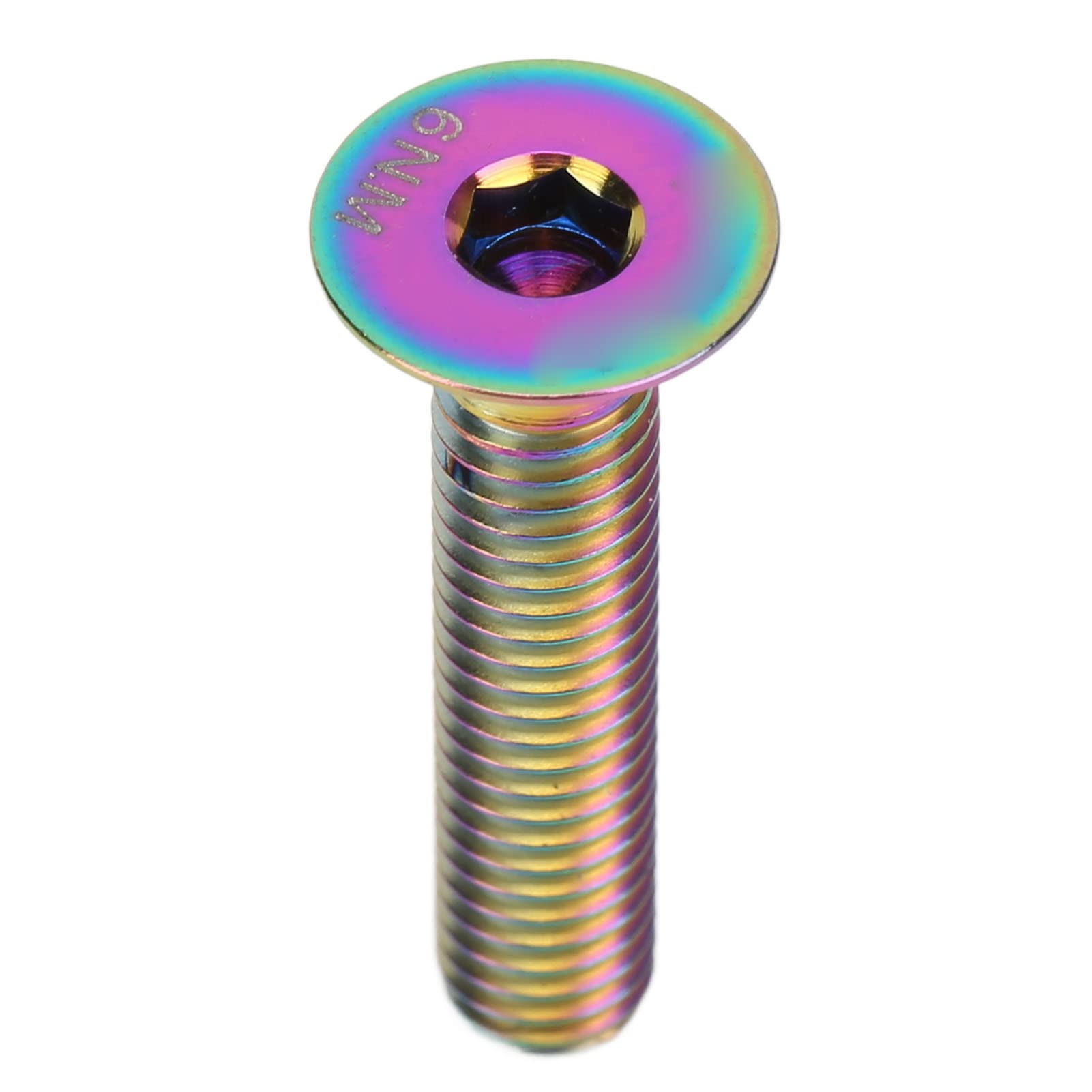 VGEBY M6x30mm Titanium Alloy Headset Cap Bolt Stem Top Cap With Fixing Screw for Bike Repair (Colorful) - Bicycle Spare Parts