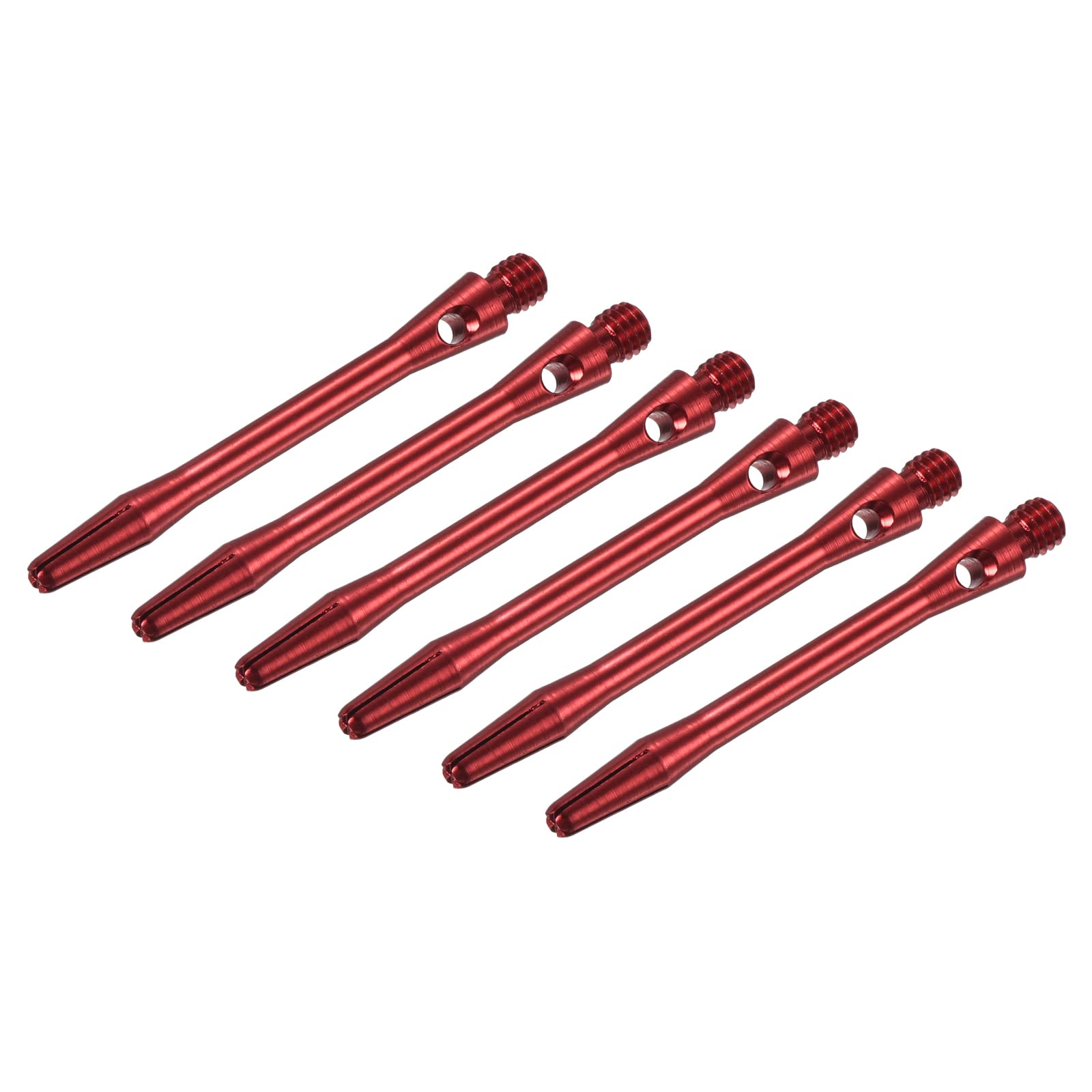 PATIKIL 45mm Aluminum Dart Shafts, Medium 2BA Thread Dart Stems Dart Accessories Throwing Fitting for Steel Tip - 6 Pack (Red)