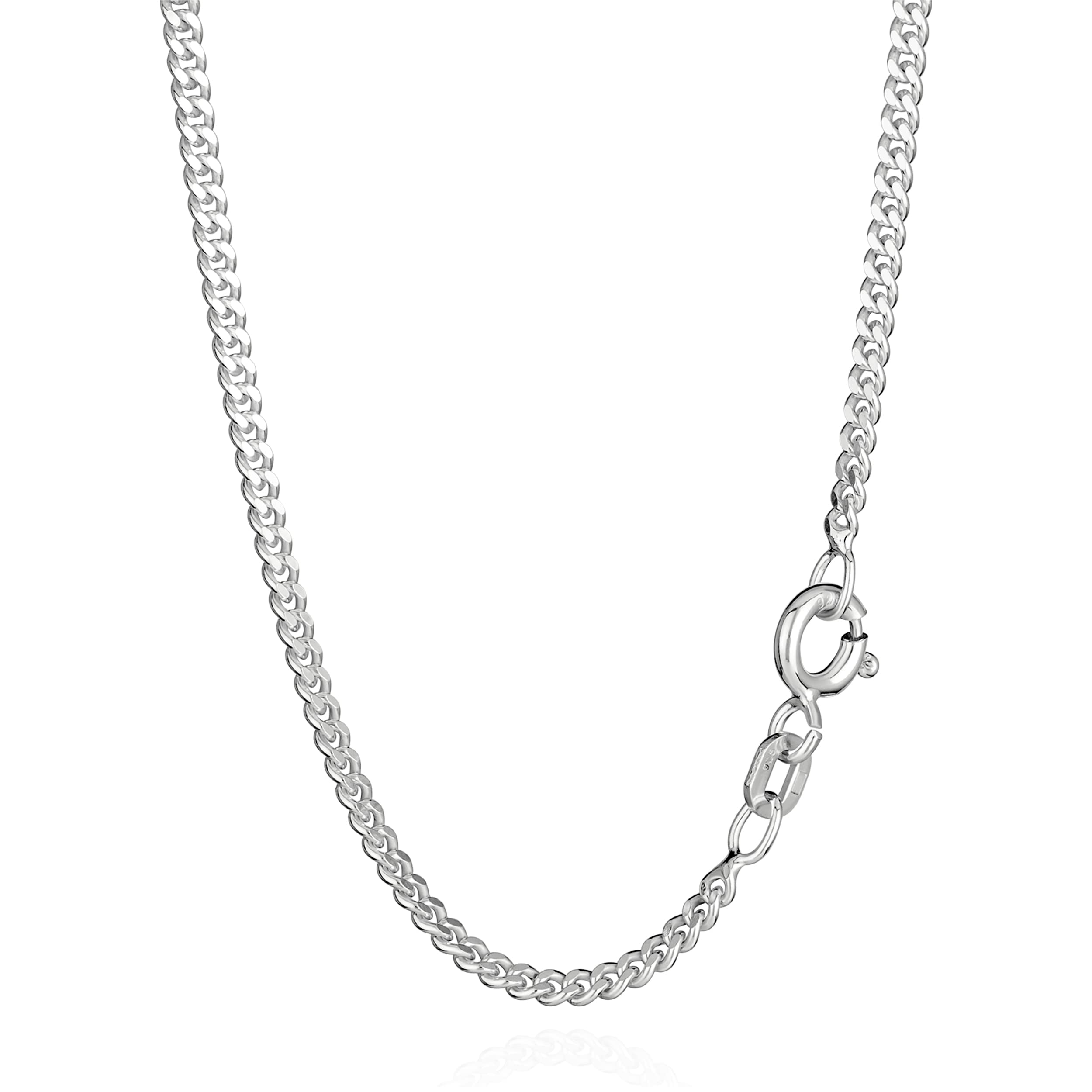 NKlaus 65cm 925 Sterling Silver Chain Curb Chain King Chain 2,10mm wide 9459