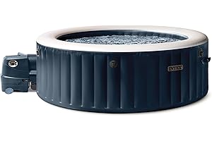 INTEX 28429EH PureSpa Plus Bubble Massage Spa Set: Saltwater System Ready, Includes Energy Efficient Spa Cover – 2 Contoured 