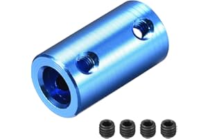 uxcell 6mm to 8mm Bore Rigid Coupling Set Screw L25XD14 Aluminum Alloy,Shaft Coupler Connector,Motor Accessories,Dark Blue