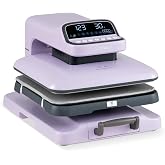 COSTWAY Auto Heat Press Machine for T Shirts, 15 x15 Professional Press Machine w/Large Smart Control Screen, Auto Release, F