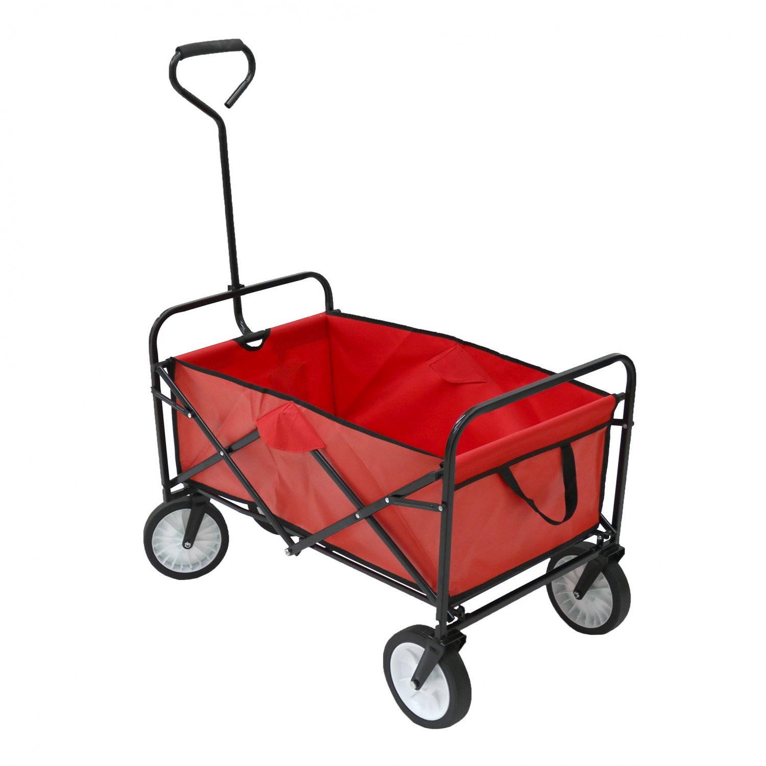 Oypla Heavy Duty Foldable Garden Trolley Folding Cart Wagon Truck