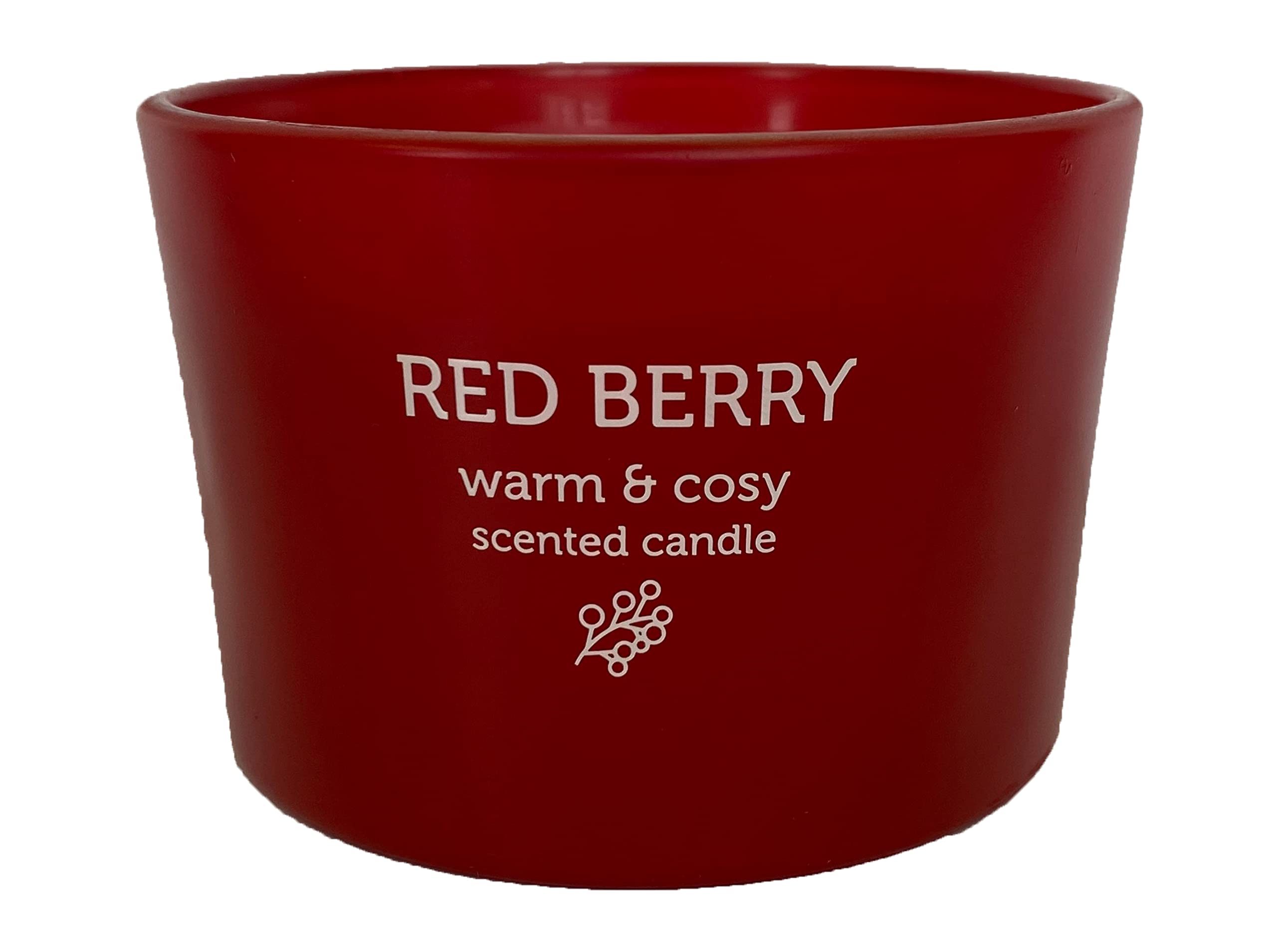 PAN AROMA® RED Decorative Holder & Scented Candle, RED Berry, 85g