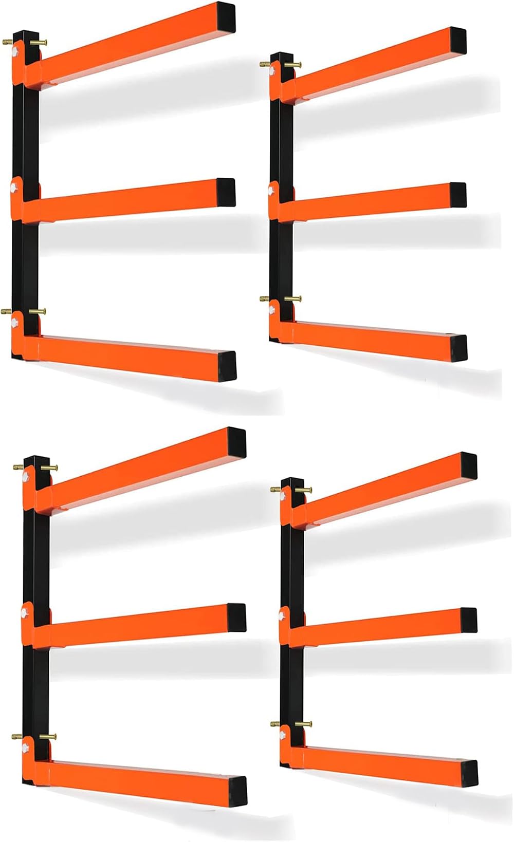 Thanaddo 3-Level Heavy Duty Metal Wall Mount Lumber Wood Tool Box Storage Rack